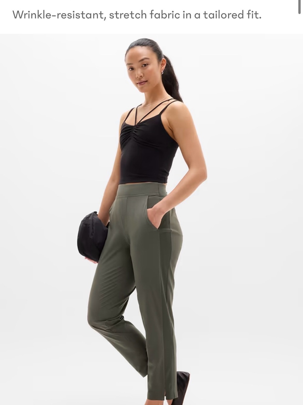 Brooklyn Ankle Pants in Olive Green